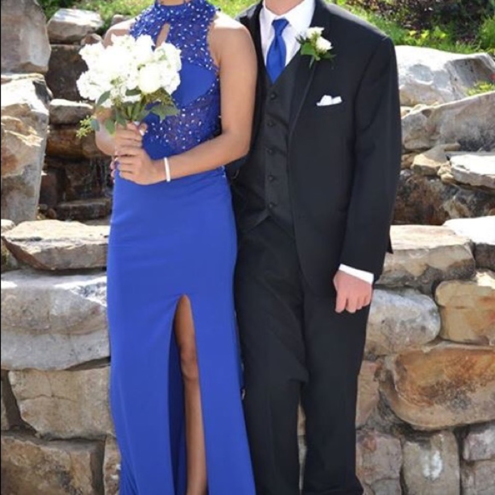 BLUE PROM DRESS - Picture 4 of 4